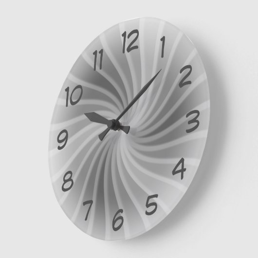 Space Silver Twirl Grote Klok (Hoek)