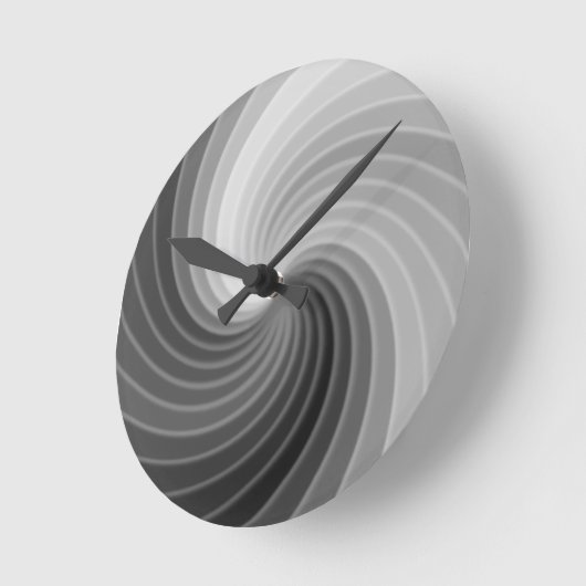 Space Silver Twirl Ronde Klok (Hoek)