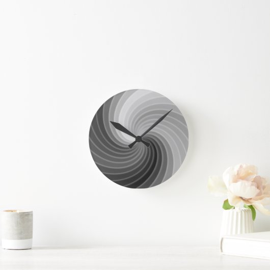 Space Silver Twirl Ronde Klok (Huis)