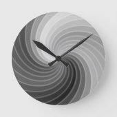 Space Silver Twirl Ronde Klok (Voorkant)