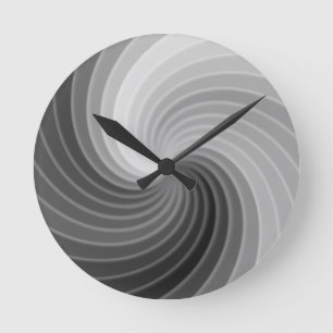 Space Silver Twirl Ronde Klok