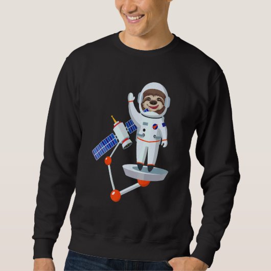 Space Sloth t-shirt Astronaut pyjama astronaut lui (Voorkant)