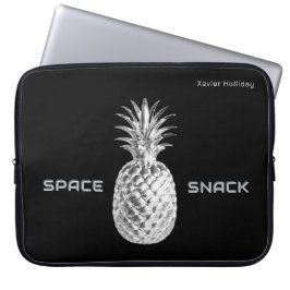 Space Snack Silver Ananas Humor Sci-Fi Laptop Sleeve