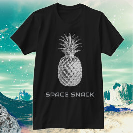 Space Snack Zilveren Ananas T-shirt