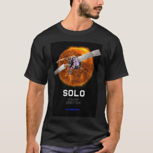 Space solar orbiter kosmos telescoop zwart mannen t-shirt