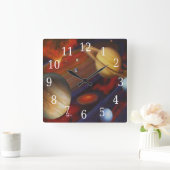 Space Square-klok Vierkante Klok (Huis)