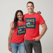 Space Squids Retro Videospel vrienden T-shirt (Unisex)