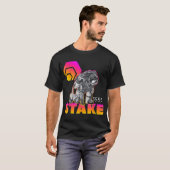 Space Staker | Futuristic Crypto Astronaut T-shirt (Voorkant volledig)