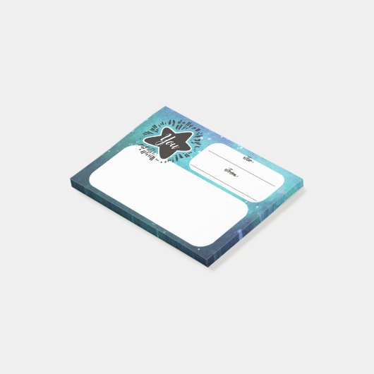 Space star kudos werknemer Recognition post-its Post-it® Notes (Schuin)