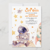 Space Stars & Astronauten Kinderen verjaardag Kaart (Voorkant)