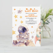 Space Stars & Astronauten Kinderen verjaardag Kaart (Staand voorkant)