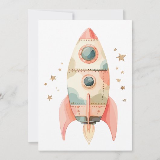 Space Stars & Astronauten Kinderen verjaardag Kaart (Achterkant)