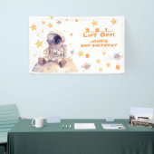 Space Stars & Astronauten Kinderen verjaardag Spandoek (Beurs)