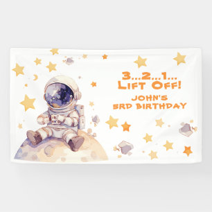 Space Stars & Astronauten Kinderen verjaardag Spandoek