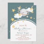 Space Stars Clouds Planet Rit Voorbij Baby Shower Kaart (Voorkant / Achterkant)