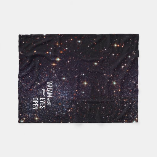 Space Stars Dreams universum Fleece Deken (Voorkant (Horizontaal))