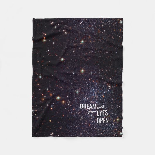 Space Stars Dreams universum Fleece Deken (Voorkant)