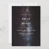 Space Stars Melkweg Galaxy Bruiloft Kaart (Voorkant)