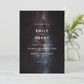 Space Stars Melkweg Galaxy Bruiloft Kaart (Staand voorkant)