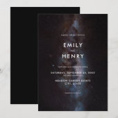 Space Stars Melkweg Galaxy Bruiloft Kaart (Voorkant / Achterkant)