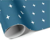 Space Stars patroon in blauw Cadeaupapier (Rol Hoek)
