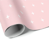 Space Stars patroon in roze Cadeaupapier (Rol Hoek)