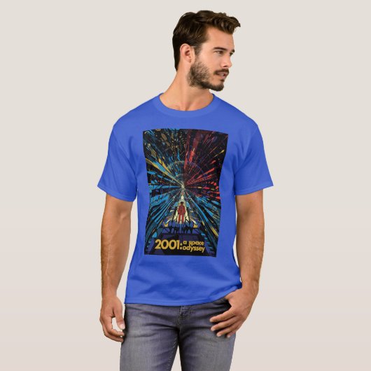 Space Station 2001 Art Design girl T-shirt (Voorkant volledig)