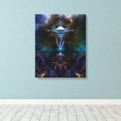 Space Station Ansarious Canvas afdrukken (Insitu (Houten vloer))