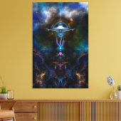 Space Station Ansarious Canvas afdrukken (Insitu (Woonkamer))