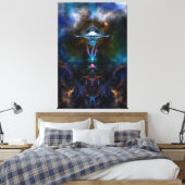 Space Station Ansarious Canvas afdrukken (Insitu (Slaapkamer))