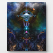 Space Station Ansarious Fractal Art Fotoplaat (Voorkant)