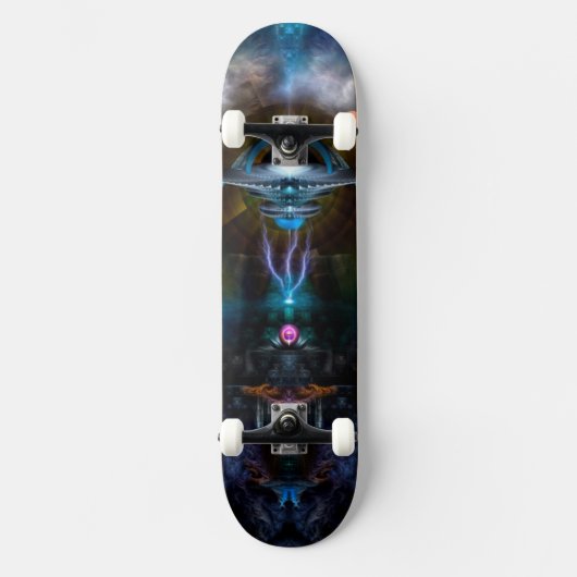 Space Station Ansarious Skateboard met hardware (Voorkant)