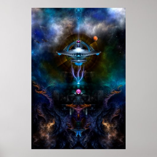 Space Station Ansarious Wall Poster (Voorkant)