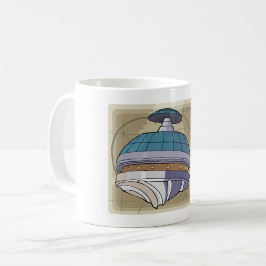 Space Station Sketch Koffiemok (Voorkant links)