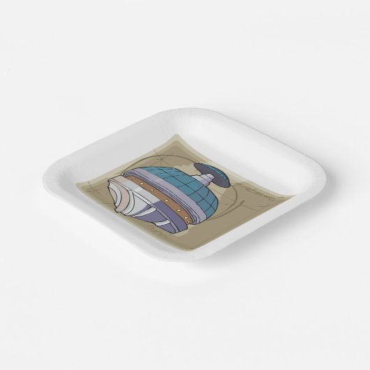 Space Station Sketch Papieren Bordje (Gebogen)