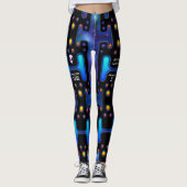 Space Suit bewerkbare tekst en voeg je eigen Logo  Leggings (Voorkant)