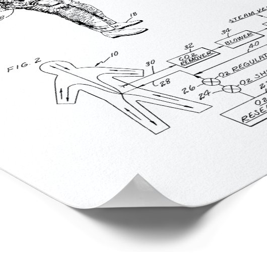 Space Suit Heat Exchange 1967 Whitepaper over pate Poster (Hoek)