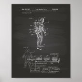 Space Suit Heat Exchanger 1967 Patent Chalkboard Poster (Voorkant)
