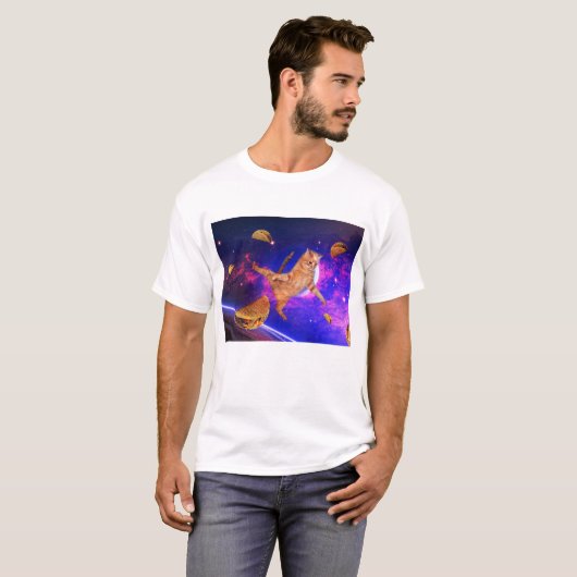 Space Taco Cat T Shirt door Victoria Blouin (Voorkant volledig)