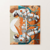 Space Tea Party Bold en mooie puzzel (Verticaal)