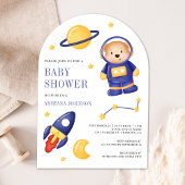 Space Teddy Bear Astronaut Arch Baby shower Kaart