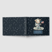 Space Teddy Bear Astronaut Boy Baby shower Inlogge Gastenboek (Volledig)
