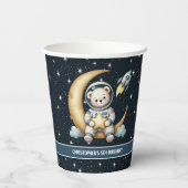 Space Teddy Bear Astronaut Boy Party Papieren beke Bekers (Achterkant)