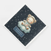 Space Teddy Bear Astronaut Napkins Boy Verjaardag Servet (Hoek)