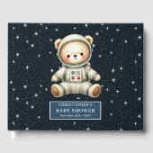 Space Teddy Bear Baby Boy Shower Guest Journal Gastenboek (Voorkant)