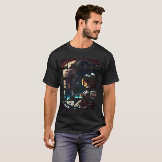 Space Text Solar System Galactic Astro Space Enthu T-shirt (Voorkant volledig)