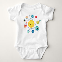Space theme Outer Space Rocket 1st Birthday Paper Romper