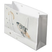 Space Theme Paper Bag for Kids Groot Cadeauzakje (Voorkant Gekanteld)