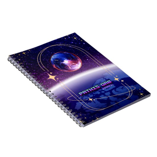 Space Theme Pathis Orb Notebook Journal Notitieboek (Rechterzijde)