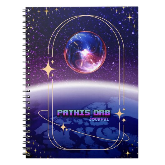 Space Theme Pathis Orb Notebook Journal Notitieboek (Voorkant)